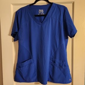 5 Pocket Sporty V-Neck Scrub Top